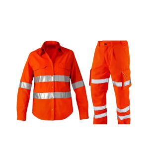 CONJUTO DE DRILL TRABAJO CON CINTA REFLECTIVA NARANJA