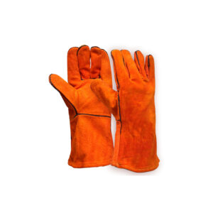 Guante cuero soldador naranjo SteelPro
