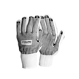 Guante de hilo con puntos de PVC SteelPro