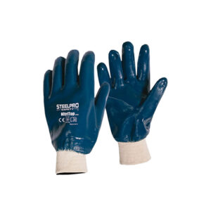 Guante nitrilo liso puño tejido SteelPro